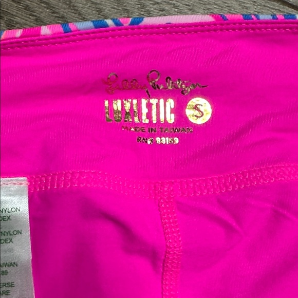 Lilly Pulitzer Luxletic 13" Multicolor Tennis Pocket Skirt Skort Pink Blue Small - Picture 6 of 11